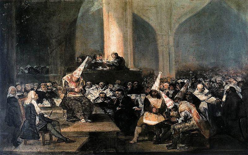 Francisco de Goya Tribunal de la Inquisicion o Auto de fe de la Inquisicion Spain oil painting art